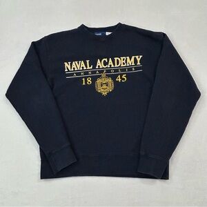 Naval Academy Annapolis Gear For Sports Navy Blue Crewneck Sweatshirt Women’s S